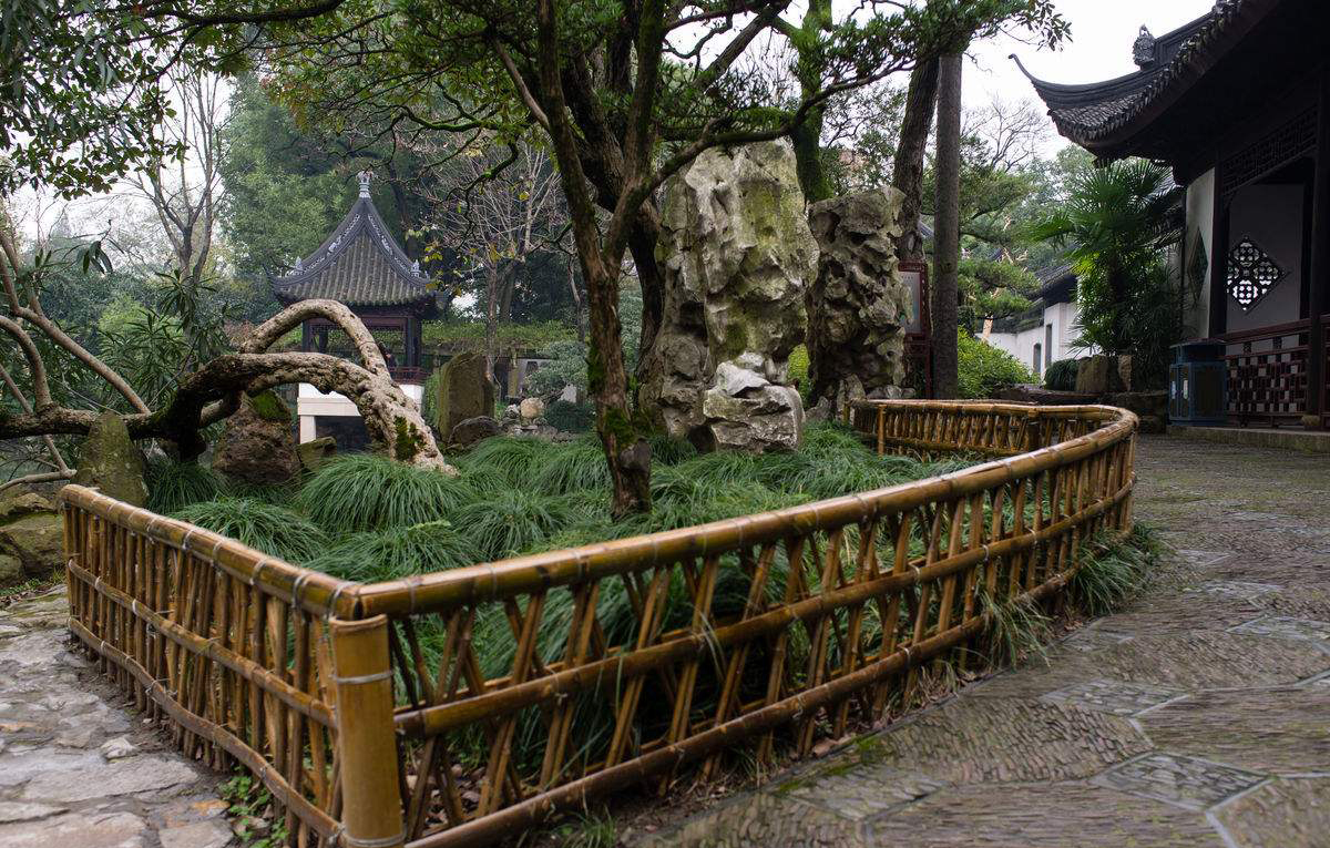 惠州東方威尼斯戶外竹片籬笆圍欄柵欄